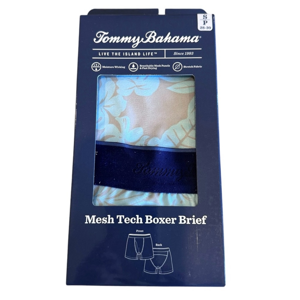 Tommy Bahama Mesh Tech Boxer Brief‎ Men Small Print NWT MSRP $30/1 Boxer Per Box